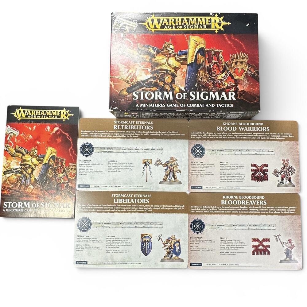 Warhammer Age of Sigmar Storm of Sigmar Empty Box Cards Booklet Extras